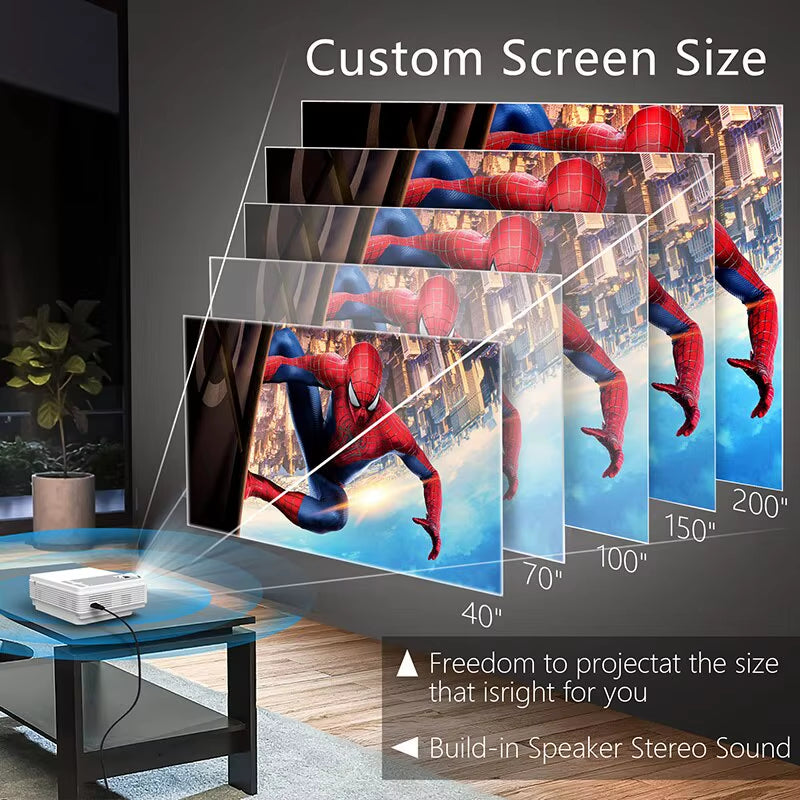 Global  L36P Projector Full Hd 1080P 4K Wifi Mini LED Portable Projetor 2.4G 5G for Smartphone Video Home Office Camping