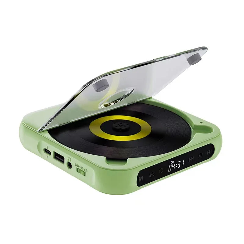 KC918 CD Player - Portable Bluetooth Speaker, LED Screen, Stereo Player, HIFI Sound Quali, Built in 2000Mah Rechargeable Battery
