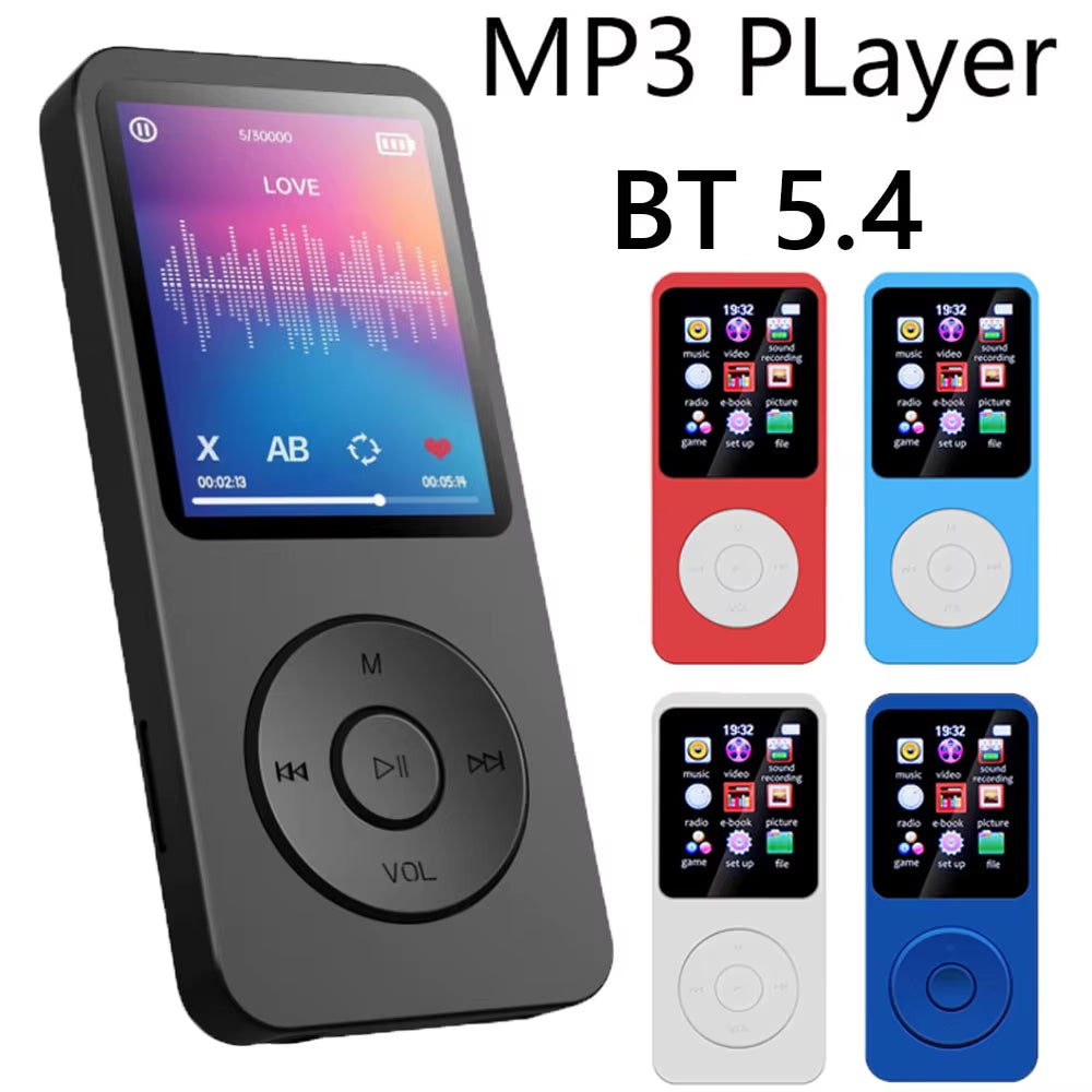 MP3 Player Built-In Speaker Hifi Lossless Music Player Bluetooth 5.4 Speaker Student Walkman Support FM Radio E-Book Recording