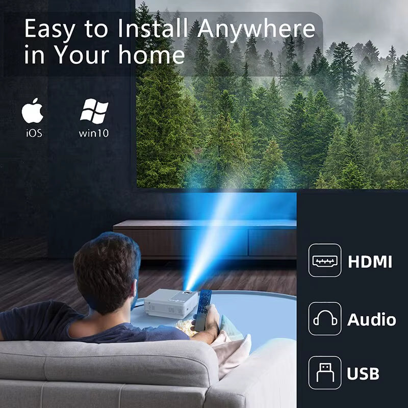 Global  L36P Projector Full Hd 1080P 4K Wifi Mini LED Portable Projetor 2.4G 5G for Smartphone Video Home Office Camping